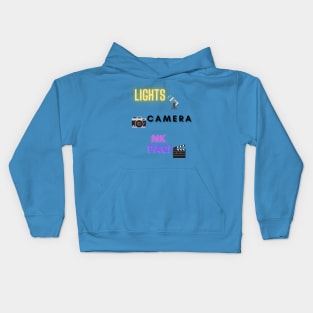 Lights, Camera, NKPAC! Kids Hoodie